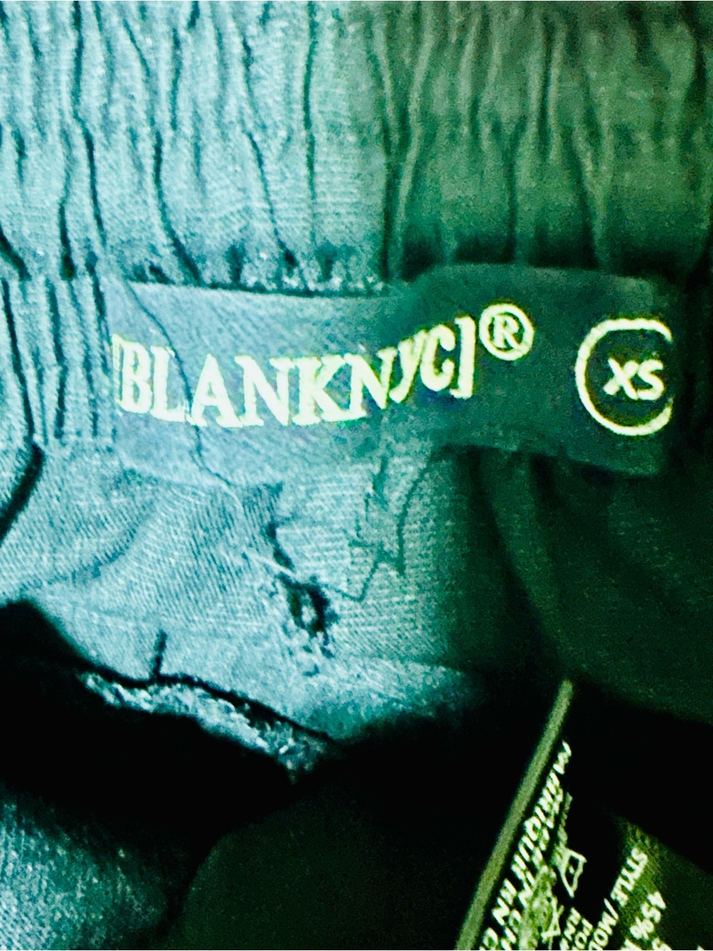BLANKNYC Black Linen Blend Pull On Pants Paperbag Waist Cropped XS - Picture 3 of 5